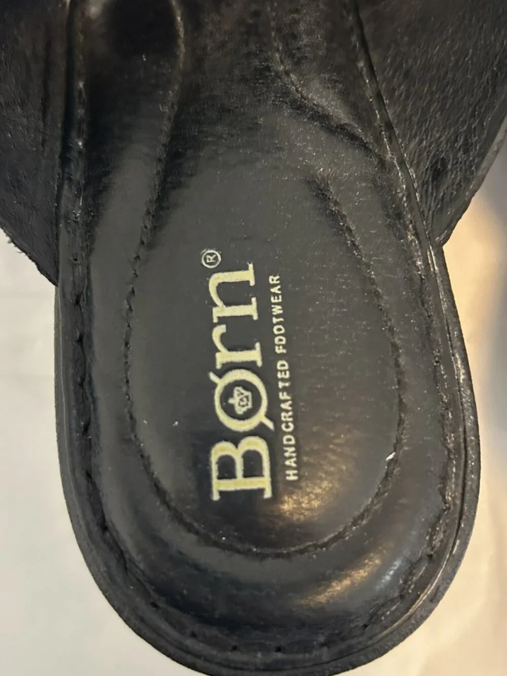 Børn Black Leather Crisscross Platform Wedge Slide Sandals 9M